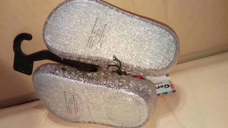 Garanimals Infant Casual Clear With Green Flower Insoles Jelly Shoes Size 4