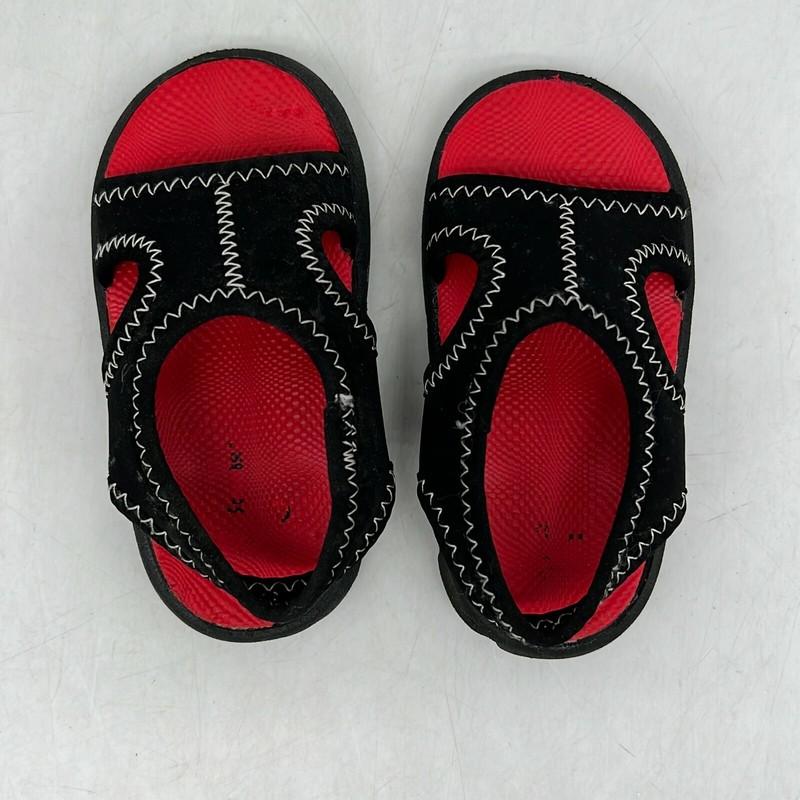 Garanimals Toddler Boys Open Toe Slip On Casual Red Sling Back Sandals Size 5
