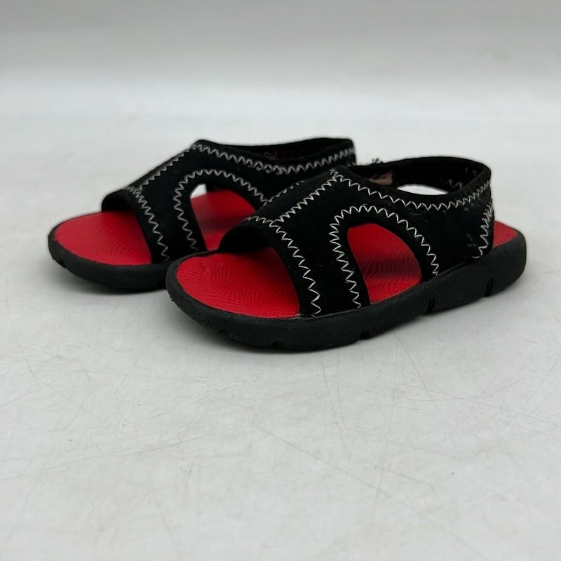 Garanimals Toddler Boys Open Toe Slip On Casual Red Sling Back Sandals Size 5