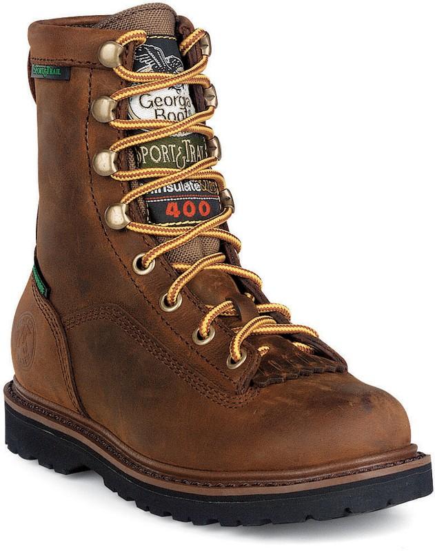 Georgia Kids Boys Mississippi Tan Leather Insulated W/P Hiking Boots