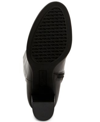 GIANI BERNINI Womens Black Adonnys Round Toe Block Heel Leather Boots 8 WC