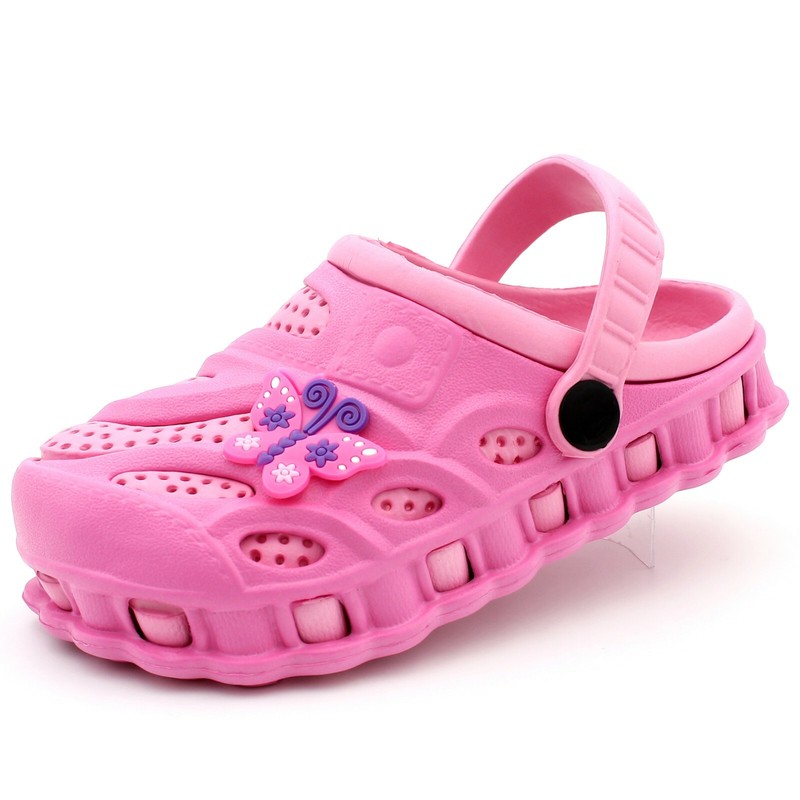 Girl Kids Toddler Garden Clogs Shoes Slip-On Casual Two-tone Slipper Sandals
