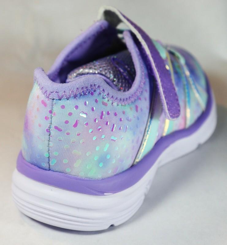 Girl's Athletic Shoes Easy On/Off Purple Shiny Non-Marking