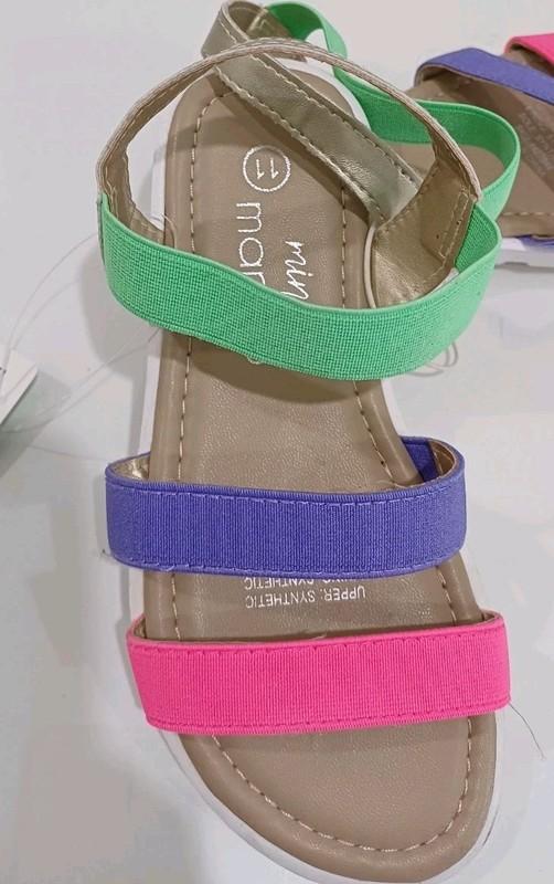 Girl's Mango Pink Glitter Floral Sandals Size-11