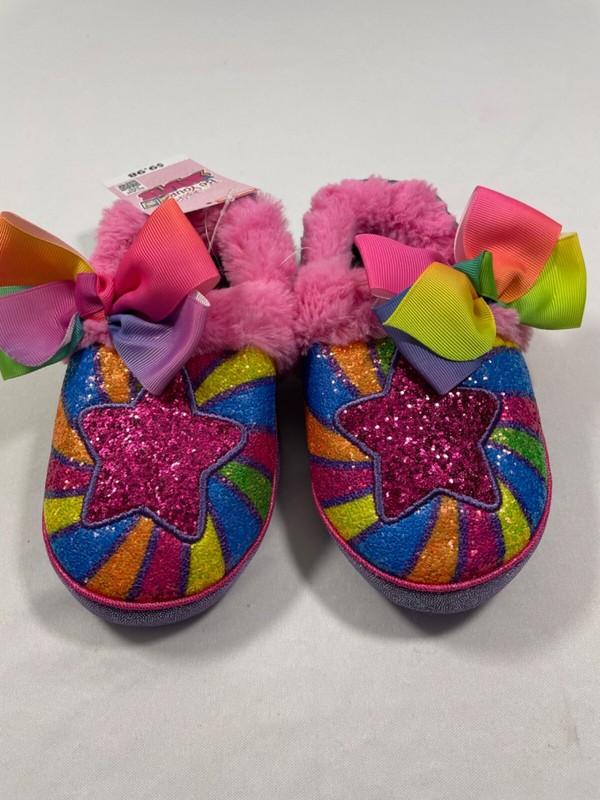 GIRL’S NICKELODEON JO JO CLOSED BACK GLITTER “BE YOUR SELFIE” SLIPPERS