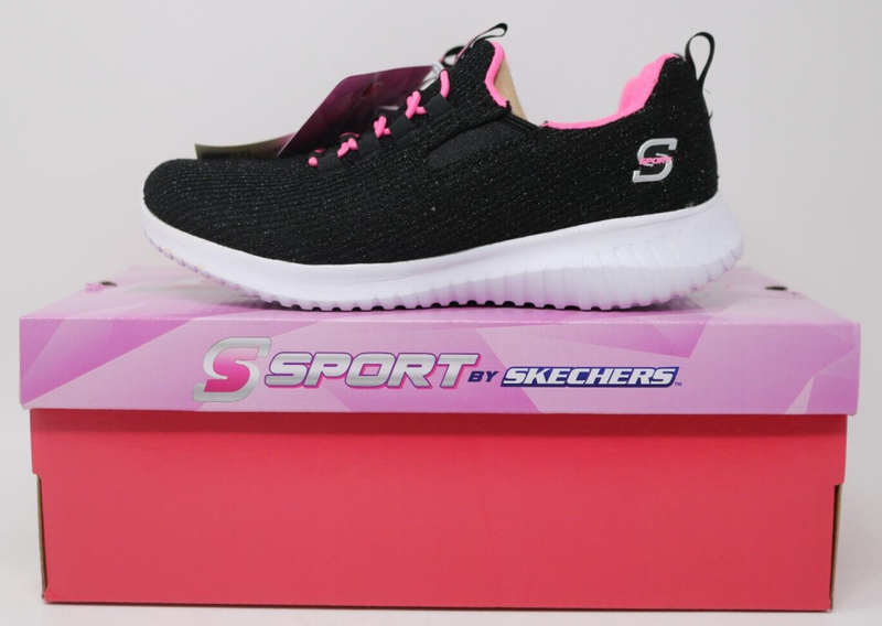 Girl Shoes Size 13 S Sport by Skechers Ada Sneaker Slip-on Youth Black Pink