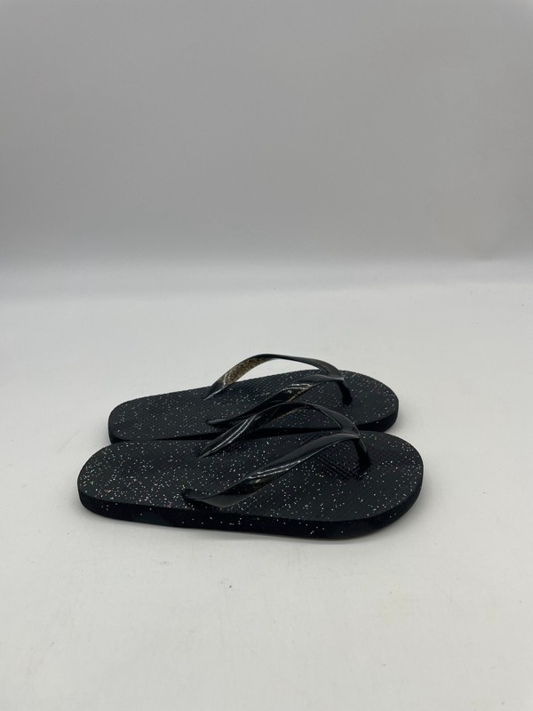 Girls Black Color Thong Flip Flops Sandals Size 12/13