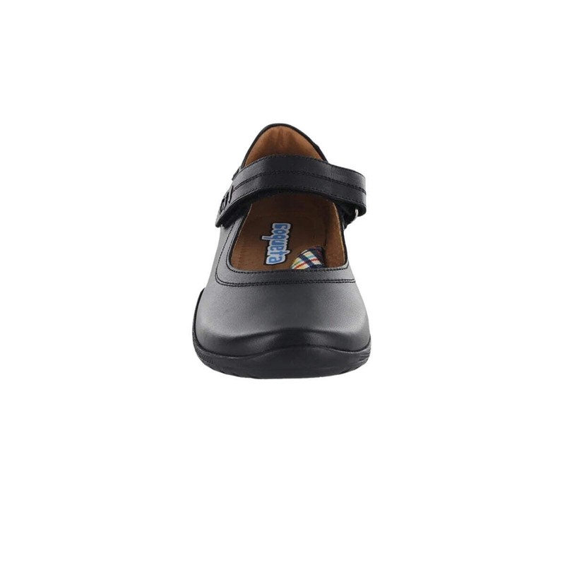 Girls Black Leather School Shoes Sizes 5 5.5 6 6.5 7 8.5 – Comfy Durable