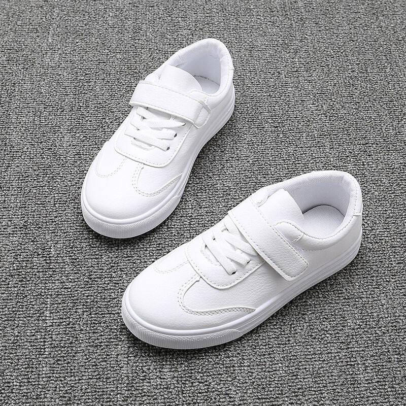 Girls Boys Kids School Soft Rubber Sole Performance Sports Shoes White Size US