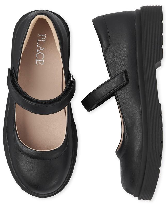Girls Closed Toe Maryjane Mary Jane Flat Black 13 Little Kid US