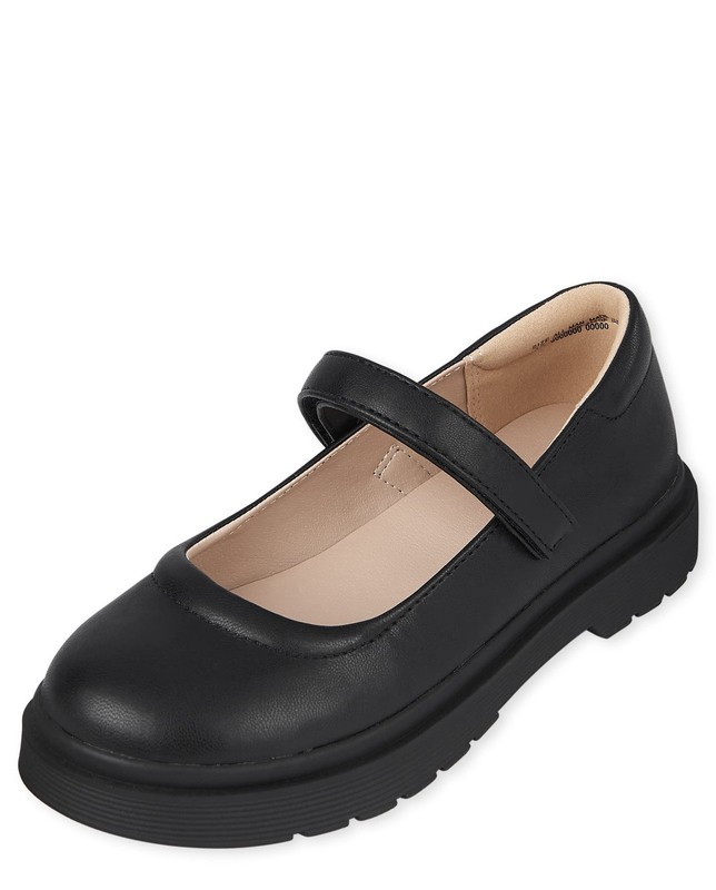 Girls Closed Toe Maryjane Mary Jane Flat Black 13 Little Kid US