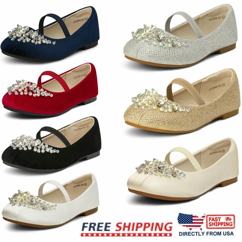 Girls Flat Shoes Mary Jane Shoes Princess Shoes Party Wedding Dress Shoes
