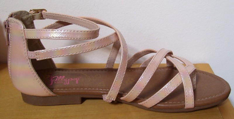 Girls Jellypop LANDING Peach Pearlized Sandals 12 or 4