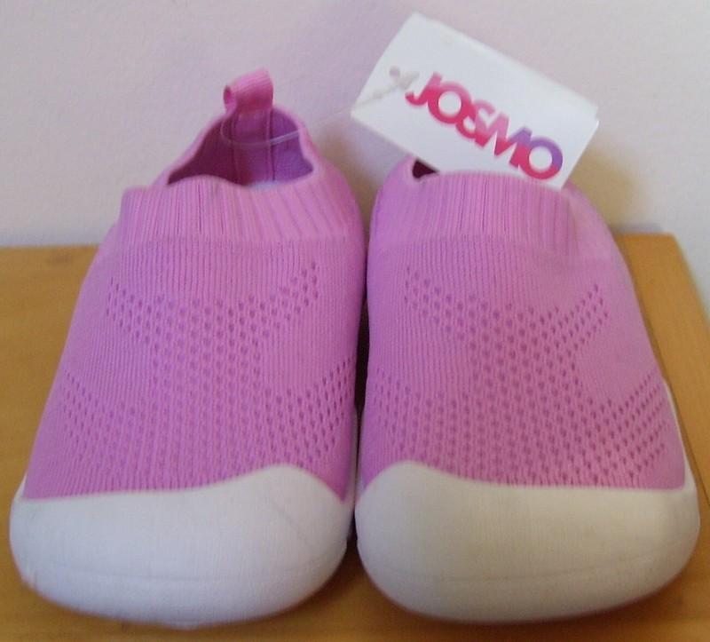 Girls JOSMO Pink Knitted Slip On Bump Toe Sneakers Sz 10