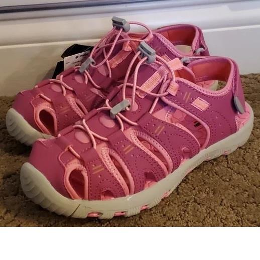 Girls Khombu Cardinal Active Wear Closed Toe Sandals Size 1 2 3 Hot Pink NWT