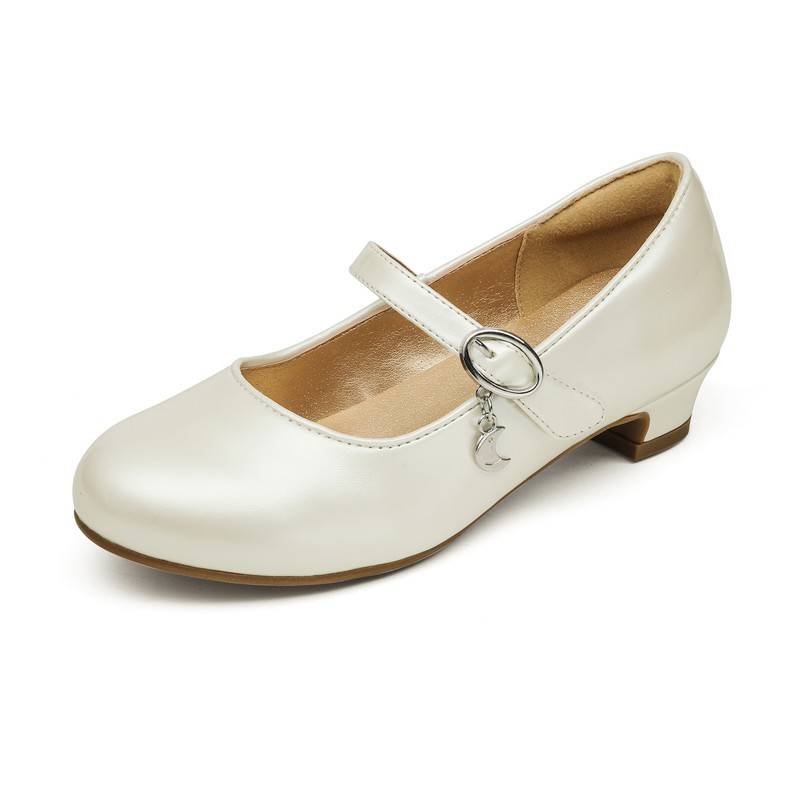 Girls Kids Children Low Heel Party Wedding Mary Jane Sandals Court Shoes Size US