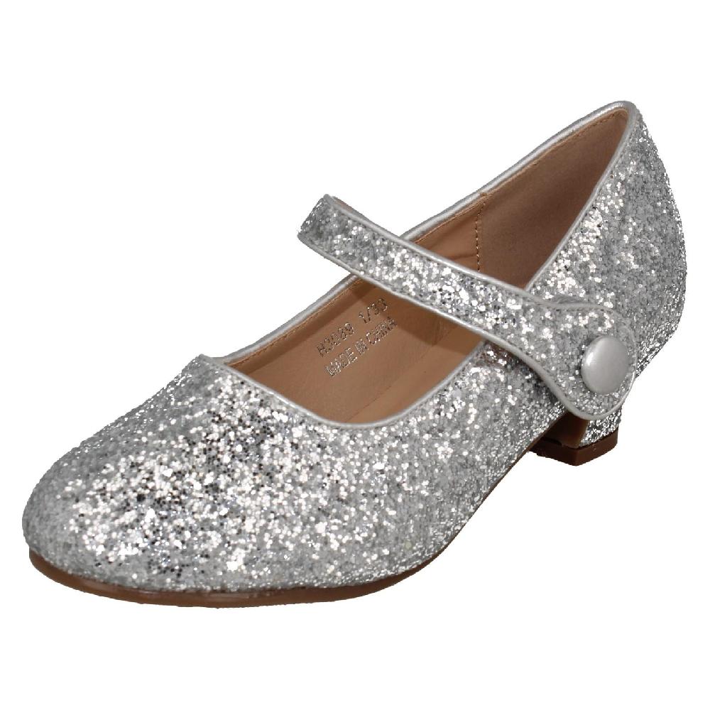 Girls Kitten Heel Party Shoes - H3R089