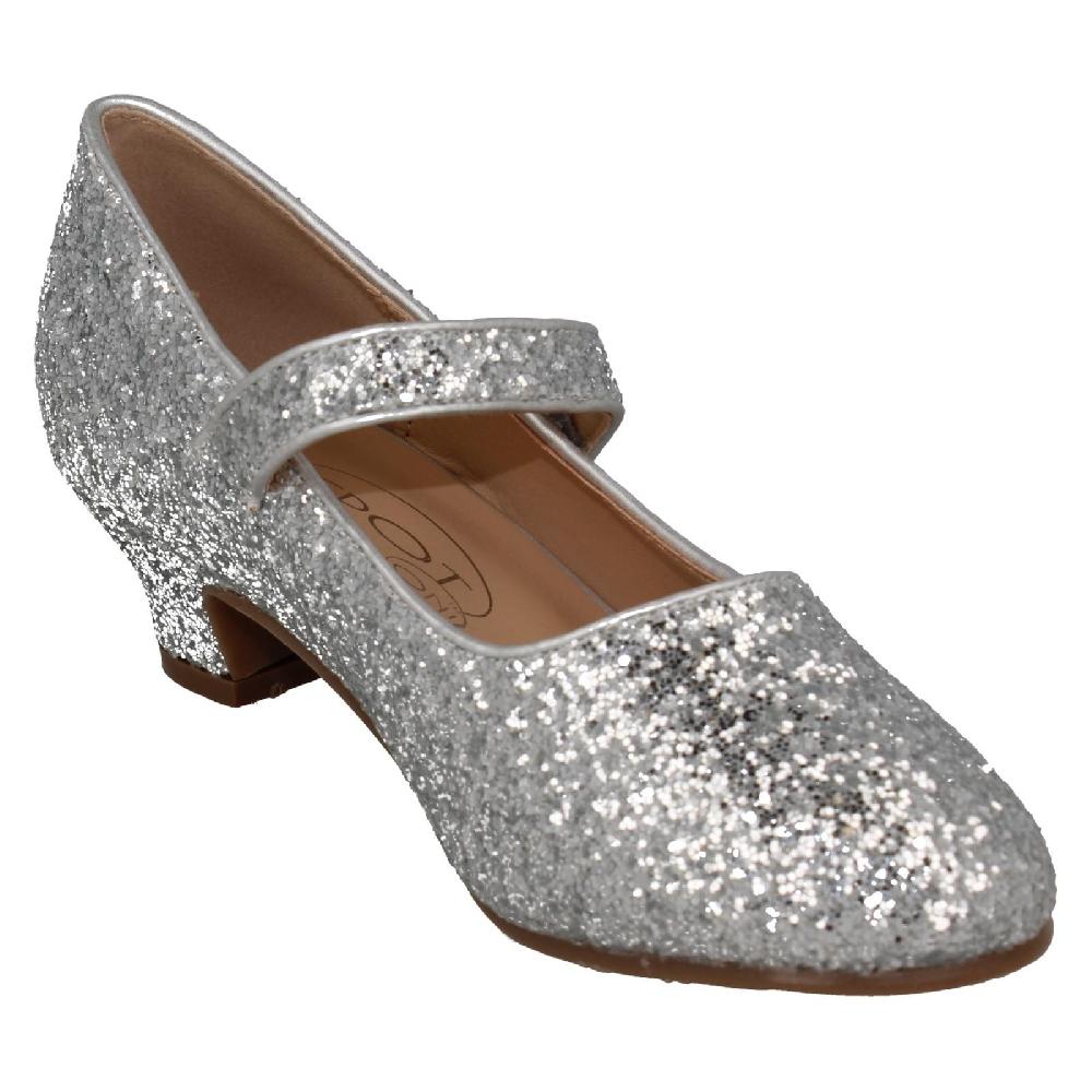 Girls Kitten Heel Party Shoes - H3R089