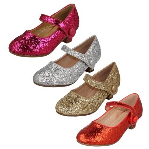 Girls Kitten Heel Party Shoes - H3R089