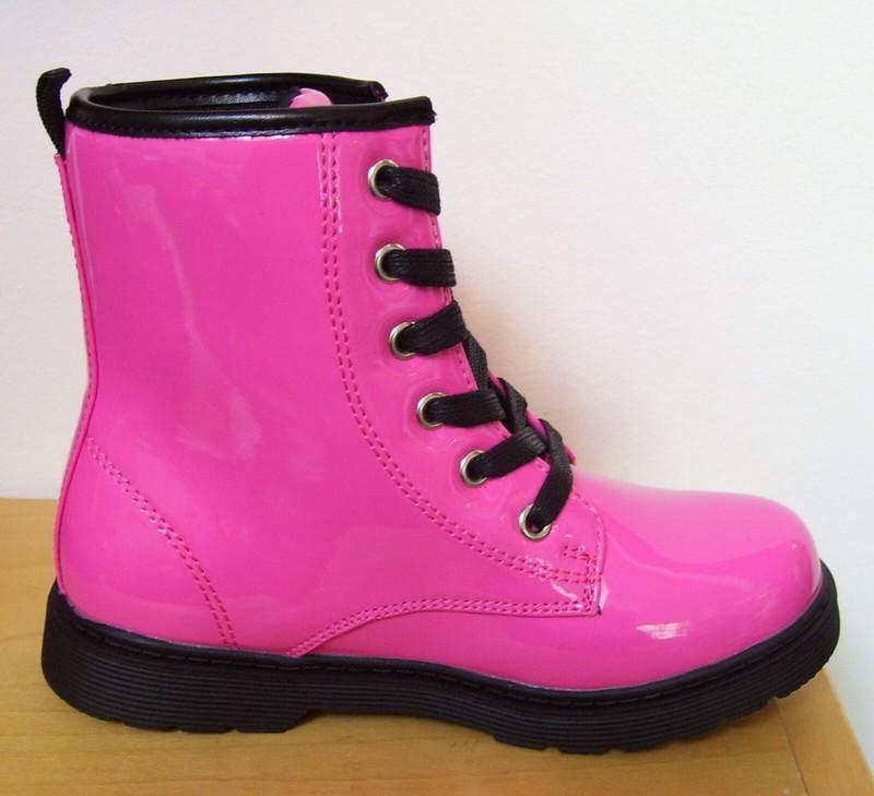 Girls Laundry Girl Welma 61T Pink Black Boots Sz 10 11 Or 12