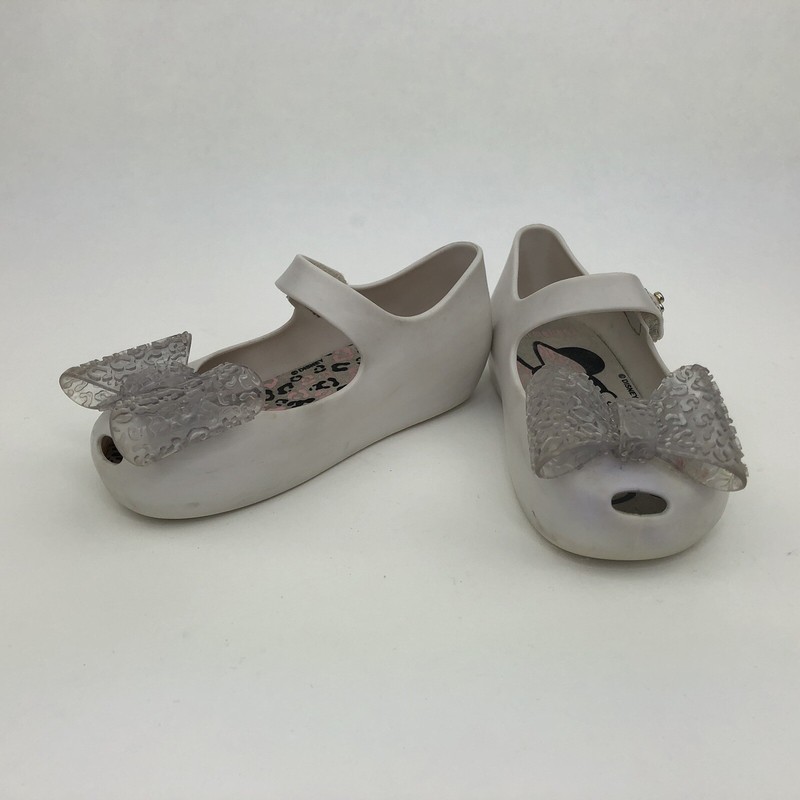 Girls MINI MELISSA Casual White Disney Minnie Mouse Sandals Size UK 7 Infant