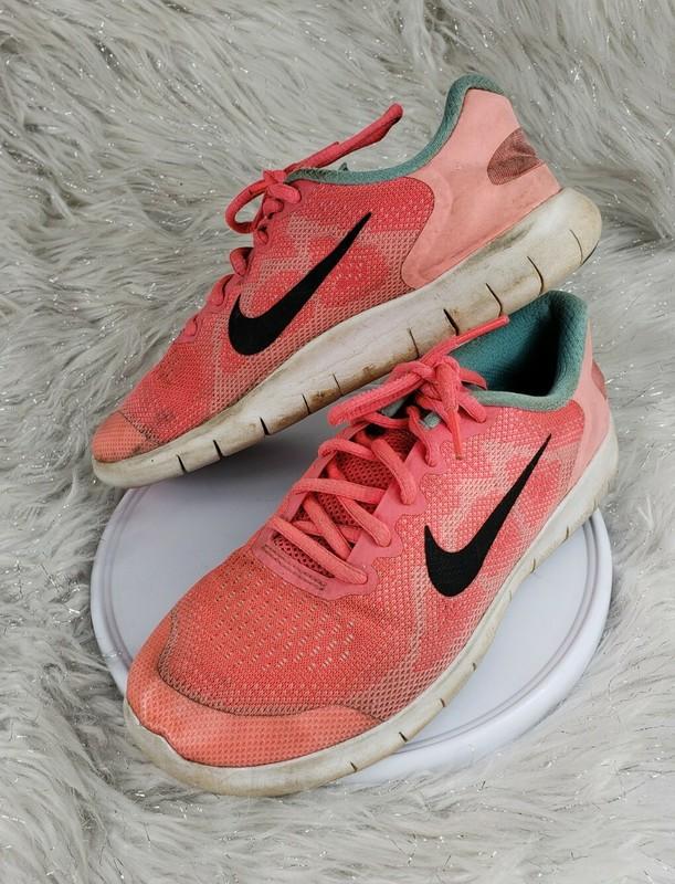 Girls Nike Free RN 2017 904258-600 Racer Pink Size 5.5Y Sneakers Athletic Shoes