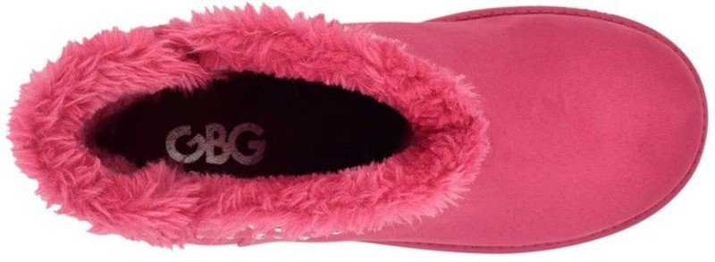 Girls Pink Faux Fur Boots – GBG Los Angeles Ayvie Size 6.5