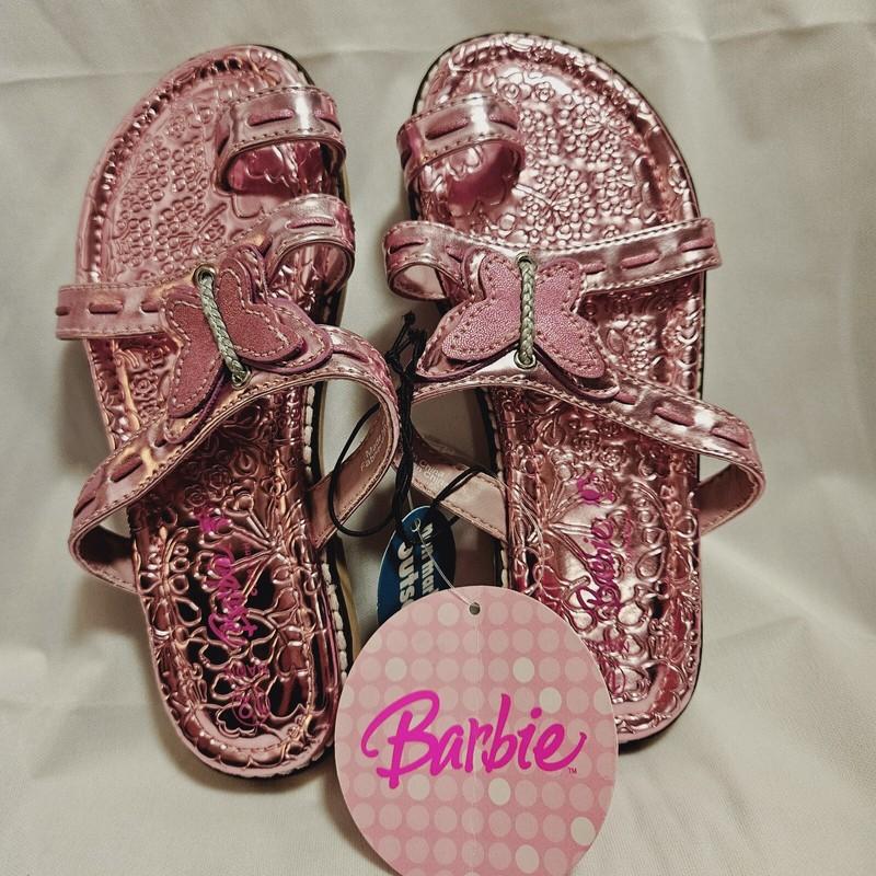 Girls Pink Sandal Barbie Sandal Brand New Ages 5-5.5 Years Old Shiny Pink