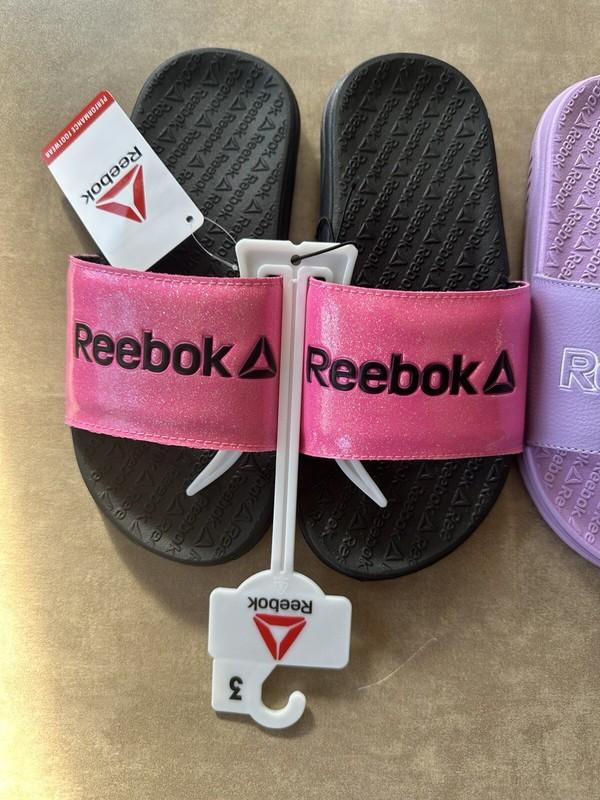 Girls Reebok Dual Density Slide Pink & Lavender Size 3 Lot Of 2 New