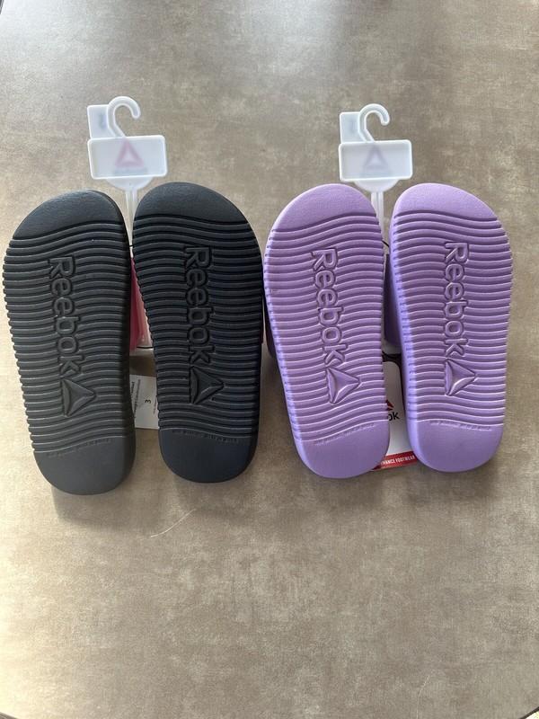 Girls Reebok Dual Density Slide Pink & Lavender Size 3 Lot Of 2 New