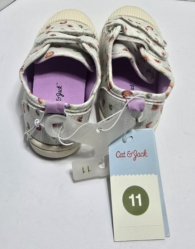 Girls Shoes Rainbow Cat And Jack Size 12 Hook And Loop Closure