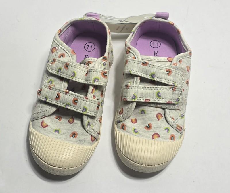 girls shoes rainbow cat and jack size 12 hook and loop closure