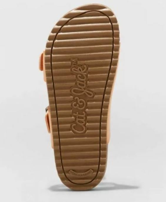 Girls' Sienna Slip-On Footbed Sandals Tan - Cat & Jack - CHOOSE SIZE