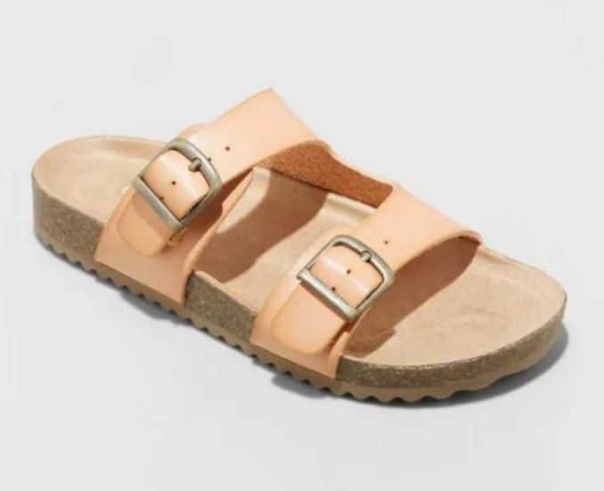 Girls' Sienna Slip-On Footbed Sandals Tan - Cat & Jack - CHOOSE SIZE