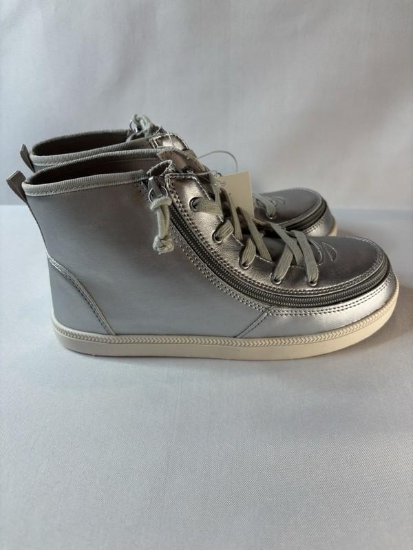 Girls Silver Metallic High Top Sneakers Size 6 New Billy Target Hip Hop