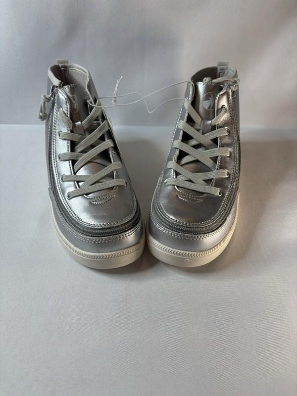 Girls silver metallic high top sneakers Size 6 New Billy Target hip hop
