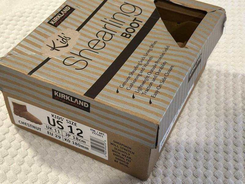 Girls' Size 12 Chestnut Brown Shearling Boot by Kirkland-NEW IN BOX