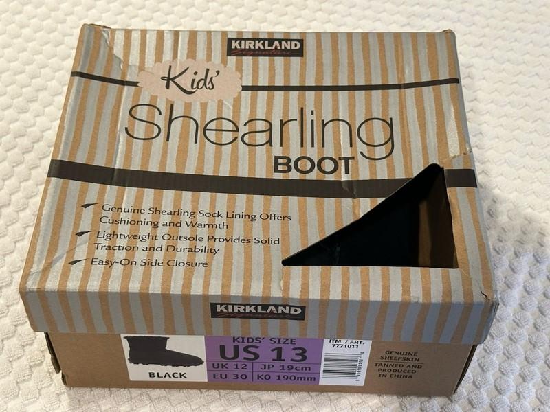Girls' Size 13 Black Shearling Lined Winter Boots. NEW IN BOX