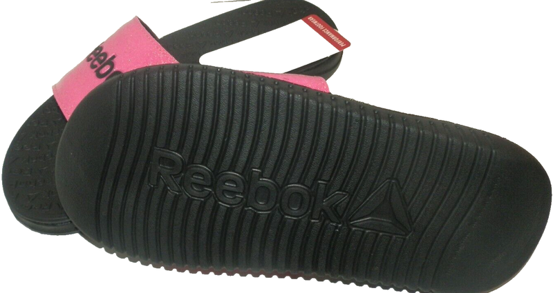 Girls Size 3 Pink Reebok Dual Density Slides Shoes Lightweight