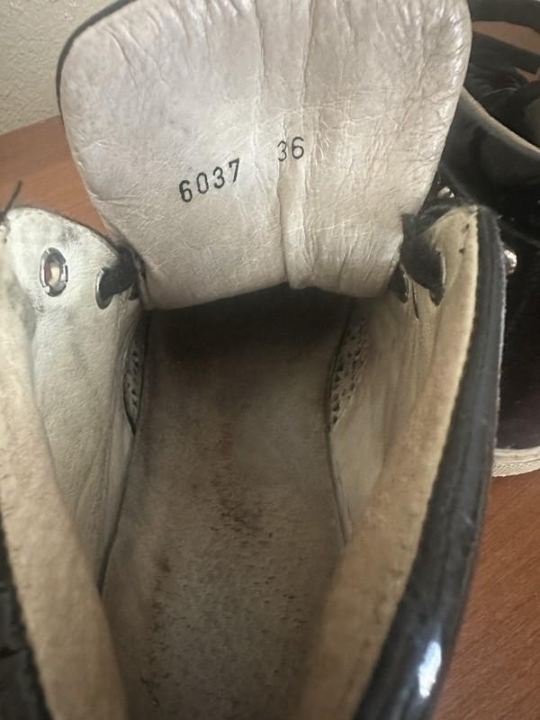Girls Sneakers Black Leather Size EU36 Alejandro Del Aqua