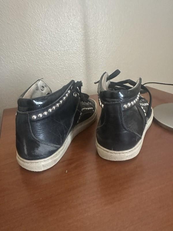 Girls Sneakers Black Leather Size EU36 Alejandro Del Aqua