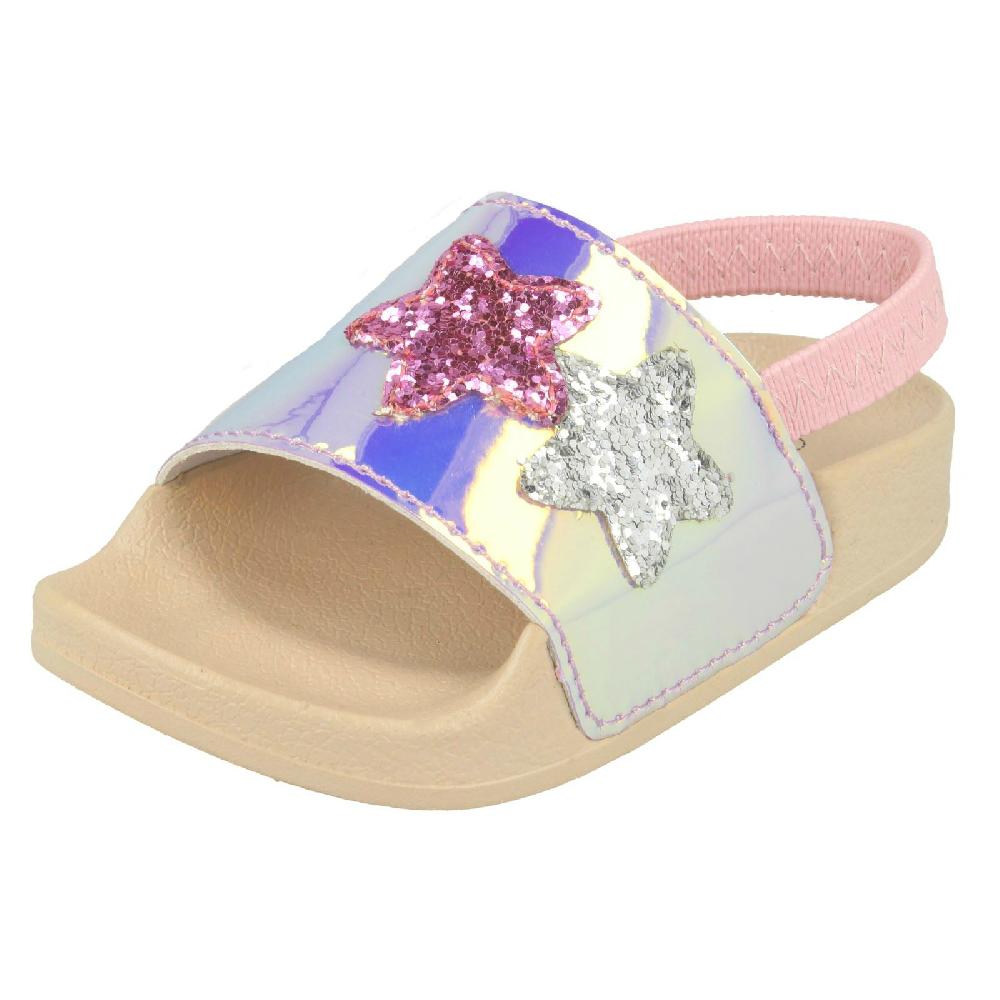 Girls Spot On Back Opening Passersby - With Glitter Star Design H0R310