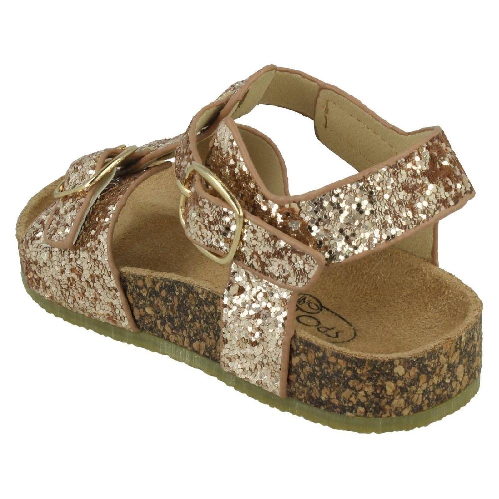Girls Spot On Glitter Ankle Strap Sandals