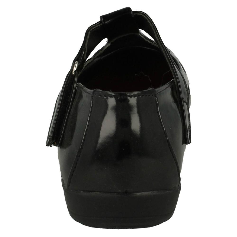 Girls Spot On Heart Detail T-Bar School Shoes