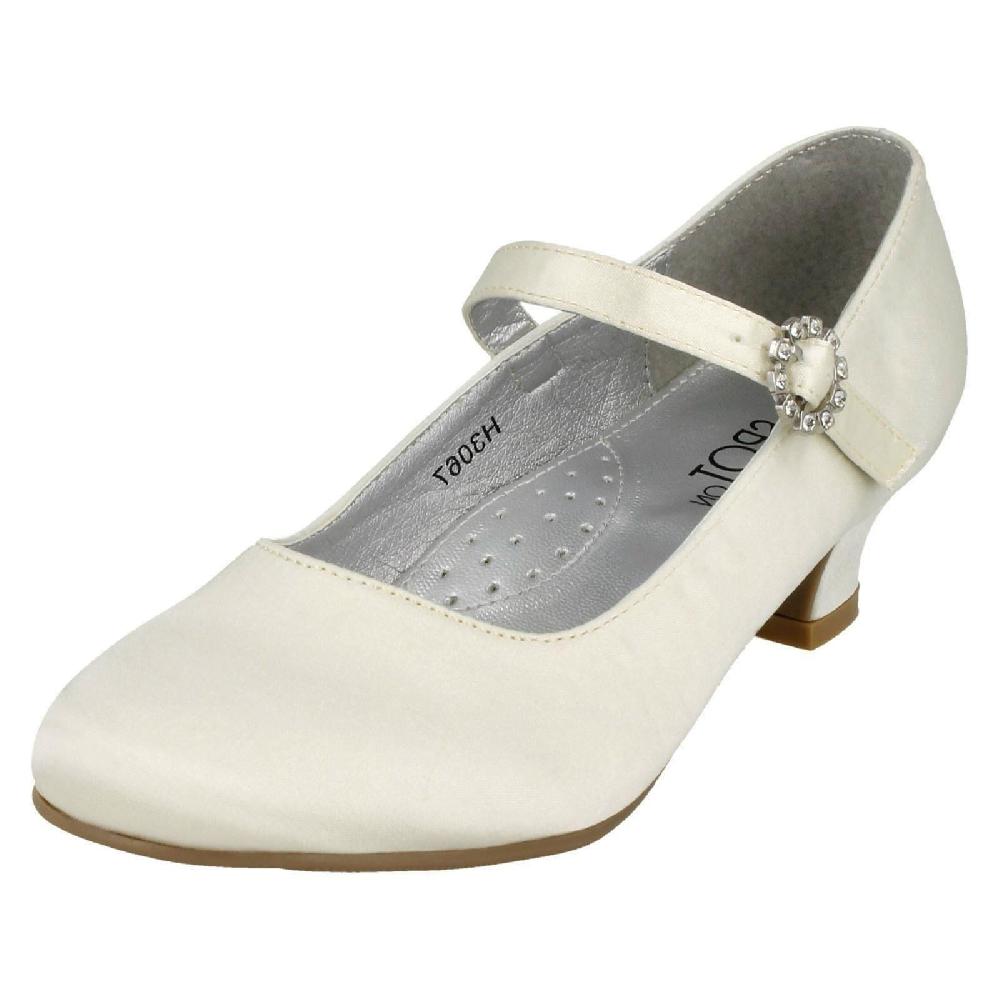 Girls Spot On Satin Party Shoes