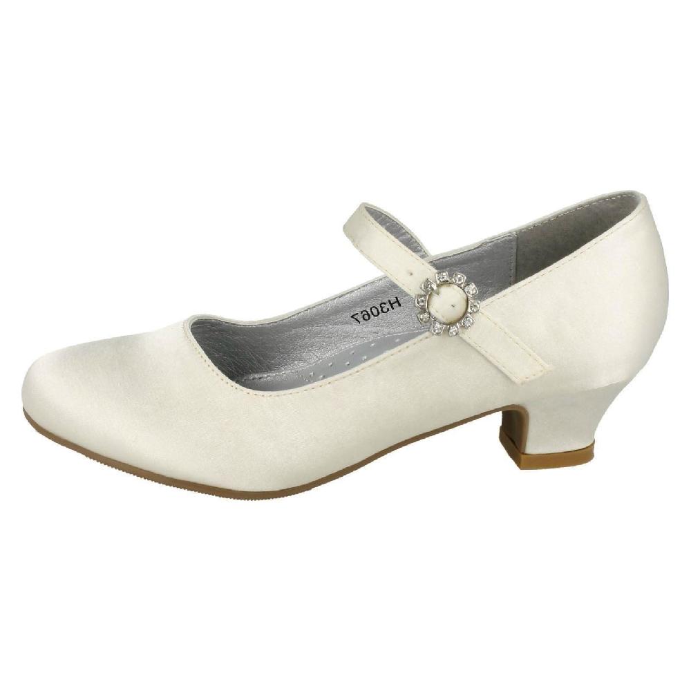 Girls Spot On Satin Party Shoes
