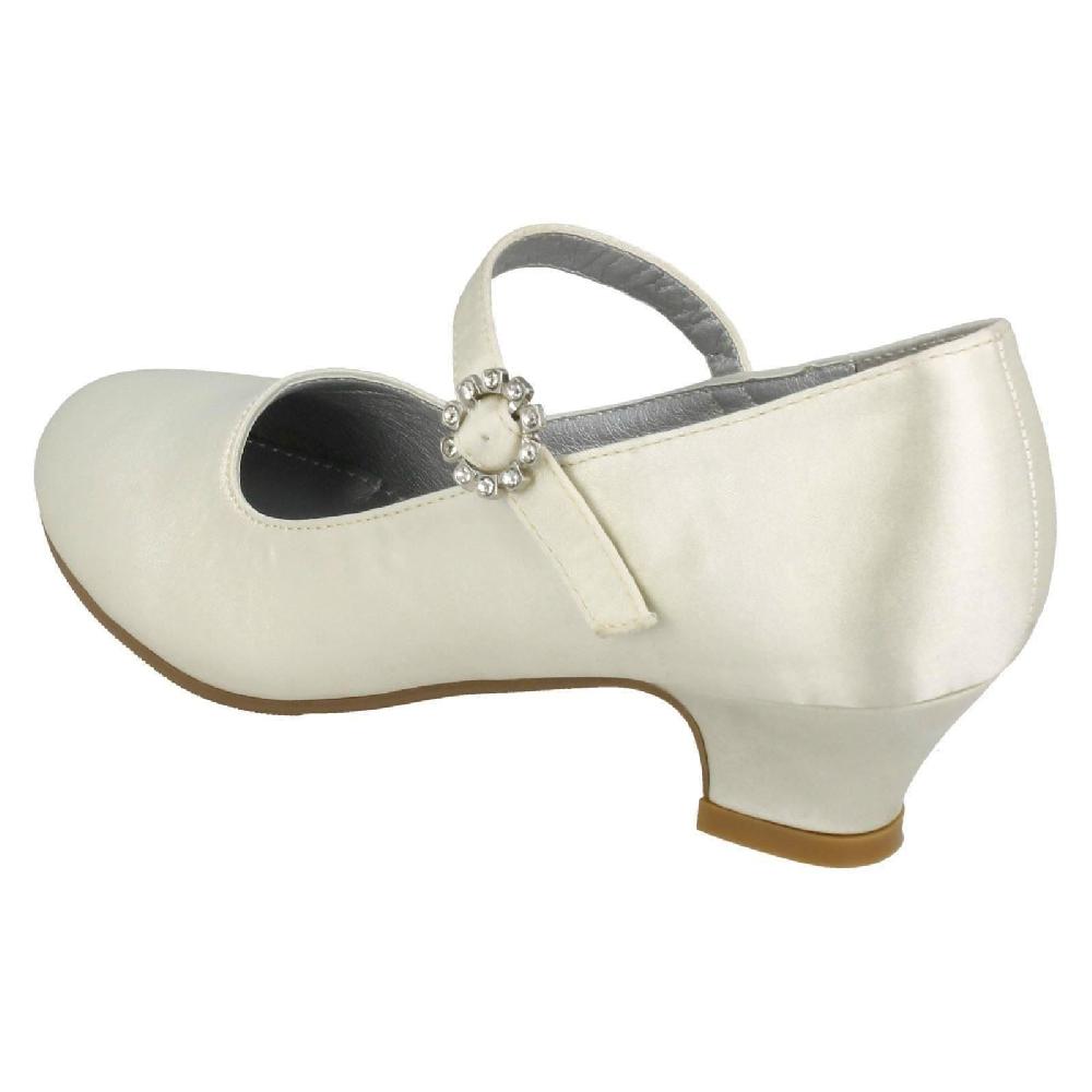 Girls Spot On Satin Party Shoes