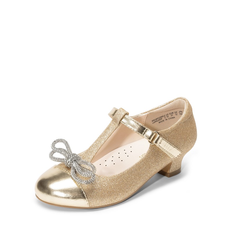 Girls T-Strap Mary Jane Pump Shoes Low Heel Round Toe Princess Pump Shoes