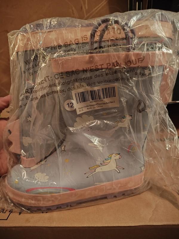Girls Unicorn Rain Boots Size 12