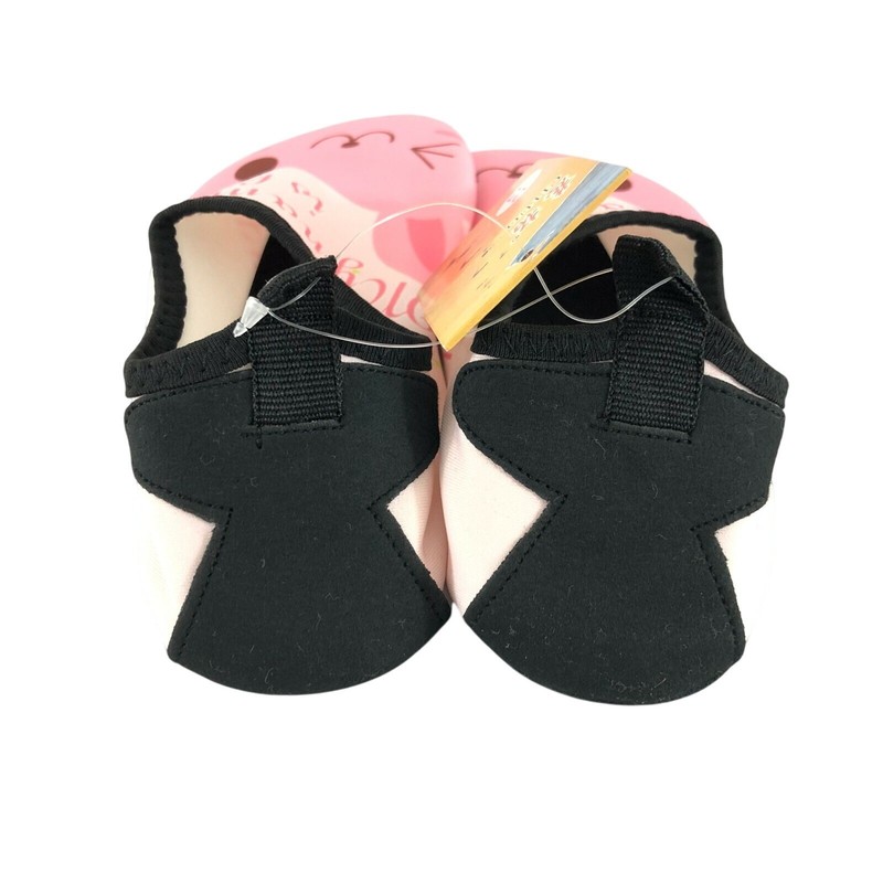 Girls Water Shoes Fabric Lightweight Bunny My Name Is Happy Pink 32/33 US 1/1.5